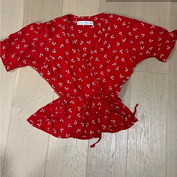 Faithfull the Brand Lucy Wrap Blouse, Small - Picture 4 of 7